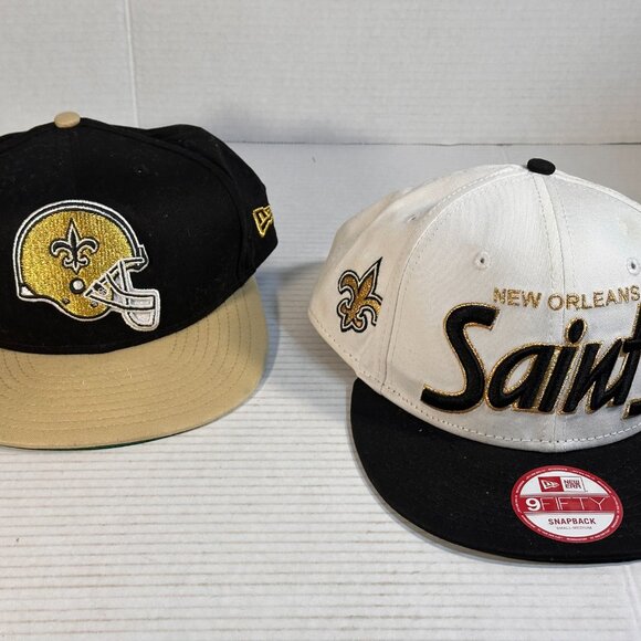 Two Rally Caps -'NEW ORLEANS SAINTS' ADJUSTABLE